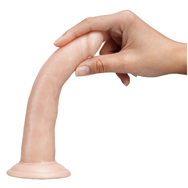 Tapasdókorongos Dr. Skin önsíkosító dildó 19 cm