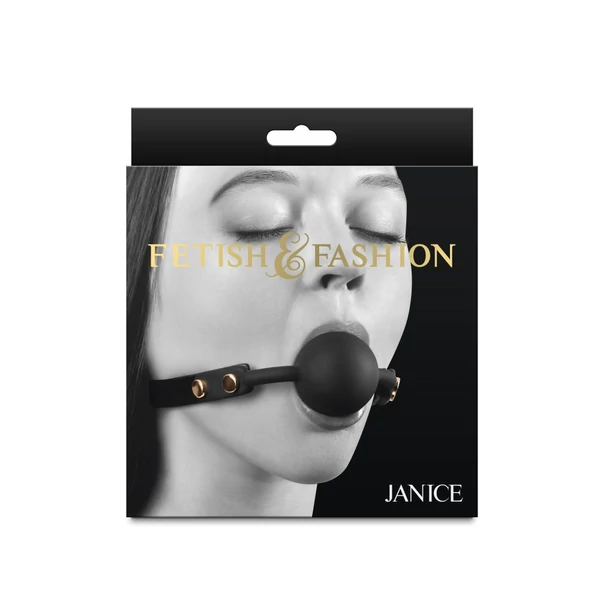 Szilikon golyós szájpecek - Fetish & fashion Janice black
