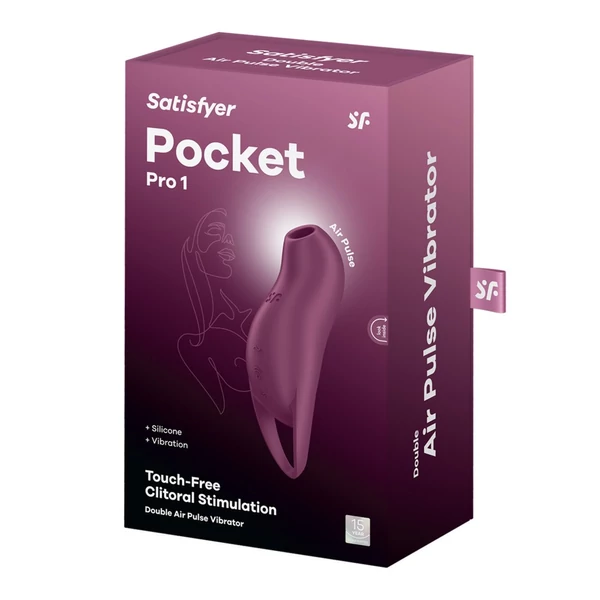 Léghullámos csiklóizgató vibrátor Pocket Pro 1 purple