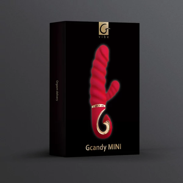 Bordázott csiklkaros g-pont vibrátor - Gcandy mini chili coral 18 cm