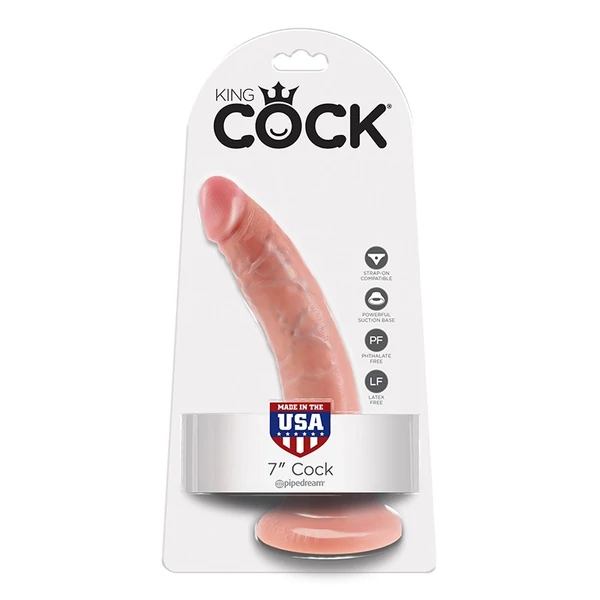Realisztikus dildó King Cock 7"- 18 cm