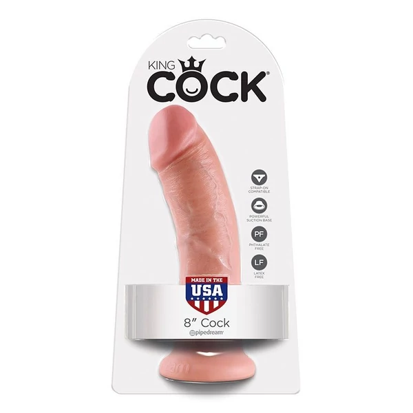 Realisztikus, vastag, here nélküli dildó 20 cm - 8" Cock Light