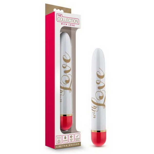 Keskeny, többsebességes rúdvibrátor The collection With love Red devil 17,5 cm 