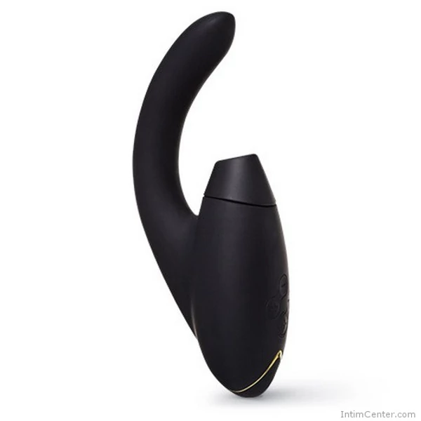 Womanizer Duo 2 vízálló G-pont vibrátor és léghullámos csiklóizgató (fekete)