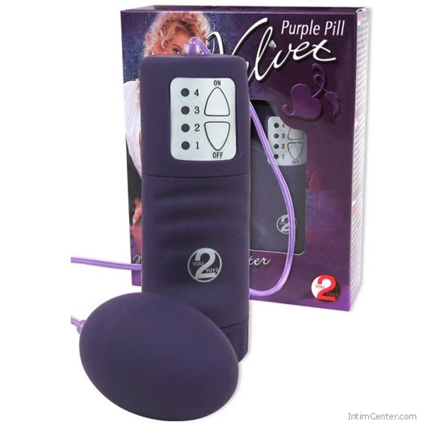 Vibrációs tojás távirányítóval Velvet Purple Pill