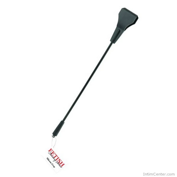 Szilikon paskoló pálca Silicone Crop Black 41 cm