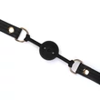 Fekete pántos szilikon szájpecek Black organosilicon ball gag