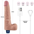 Realisztikus vibrátor 25 cm Real softee rechargeable vibrating dildo (testszínű)