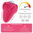 Újratölthető vibrátor Flicker rechargeable vibrator rose red