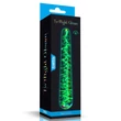 Foszforeszkáló kétvégű üvegdildó Glow in the dark Twilight Gleam glass dildo slim fantasy