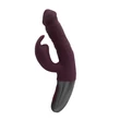 Csiklókaros G-pontos vibrátor Titanz 7" silicone rechargeable vibrator in rubine red