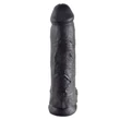 Realisztikus dildó letapasztható 12" cock with balls black