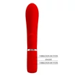 Csiklókaros puha szilikon g-pont vibrátor Pretty Love Thomas Red 20cm