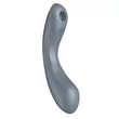 Három izgatású vibrátor Curvy trinity 1 kékesszürke 17,5 cm