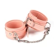 Bokabilincs vegán bőrből Pink organosilicon ankle cuffs