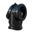 Péniszgyűrű és hereszorító Cock pipe with ball-stretcher black