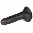 Felcsatolható fekete herés dildó állítható hámmal 17,7 cm - Easy strapon set 7.0'' black