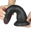 Felcsatolható fekete herés dildó állítható hámmal 19 cm - Easy strapon set 7.5'' black