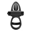 Vibrációs péniszgyűrű herepgyűrűvel és csiklóizgatóval Pretty Love vibration cockring black
