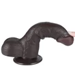 Letapaszható dildó 7.5'' sliding skin dual layer dong fekete iii