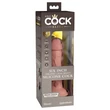 Realisztikus letapasztható vibrátor 6" dual density vibrating silicone cock  light