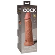 Realisztikus letapasztható dildó 8" dual density silicone cock  tan