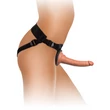Felköthető heveder dildóval Comfy silicone body dock kit black/ dark brown