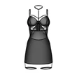 Szexi hálóing fekete Arrowel chemise s/m
