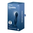 Satisfyer Double ball-r tapadótalpas súlyozott dildó kék