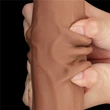 Ultrarealisztikus nagy méretű csúszóbőrös dildó 29 cm - 11.5'' King Sized Sliding Skin Dual Layer Dong Brown