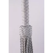 Fonott bőr korbács Kid handle leather braided tails fehér