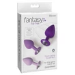 Lila szilikon anál plug szett - Her little gems trainer set purple