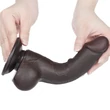 Letapasztható 7.5'' sliding skin dual layer dildó fekete II
