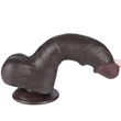 Letapasztható 8'' sliding skin dual layer dildó fekete i