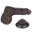 Letapaszható dildó 7.5'' sliding skin dual layer dong fekete iii