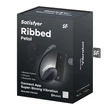 Vibrációs tojás Ribbed petal black távirányítható