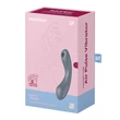 Három izgatású vibrátor Curvy trinity 1 kékesszürke 17,5 cm