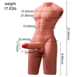 Férfi torzó maszturbátor Jason body ass masturbator and dildo thrusting