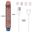 Realisztikus tölthető vibrátor 9" real softee rechargeable silicone