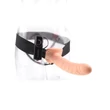 Üreges felcsatolható vibrációs dildó távirányítóval 20 cm - 8" vibrating hollow strap-on light/black