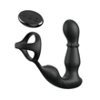 Proszata vibrátor masszírozó gyöngyökkel  és péniszgyűrűvel - Anal Fantasy Elite Ass-gasm slide & glide black