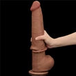 Ultrarealisztikus nagy méretű csúszóbőrös dildó 34 cm - 13.5'' King Sized Sliding Skin Dual Layer Dong Brown