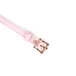 Szájgolyó White & pink fairy goat leather ball gag