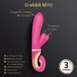 Tölthető nyuszi vibrátor rózsaszínű - Grabbit mini dolce 19 cm