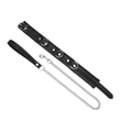 Nyakörv láncos pórázzal Black bond collar with leash