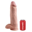 Letapasztható realisztikus dildó 12" cock with balls  light