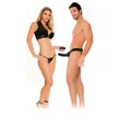 Felcsatolható üreges vibrációs fekete dildó 15 cm - For him or her vibrating hollow strap-on black