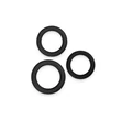 Vékony, szilikon péniszgyűrű készlet 3 db-os - Renegade Slim Rings Black