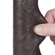 Ultrarealisztikus előbőrös dildó 18 cm sliding skin dual layer dong black 7''