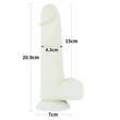 Szilikon műpénisz 8.0'' lumino play silicone dildó